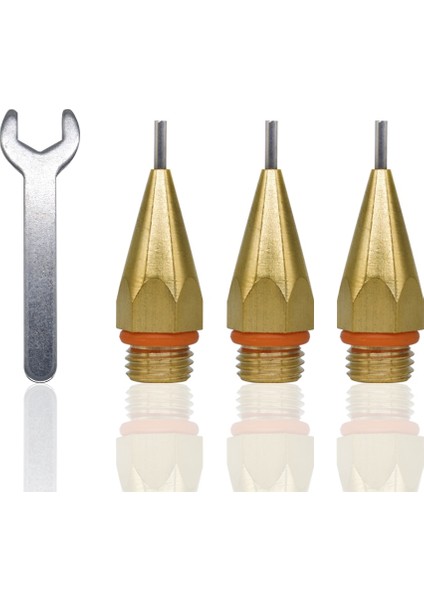 1.0-40MM 3 Adet Sıcak Tutkal Tabancası Bakır Meme Küçük Çaplı Meme 1.0X40MM 1mm Diyafram Çapı Meme Anahtarı Ile, 3 Adet/grup (Yurt Dışından)