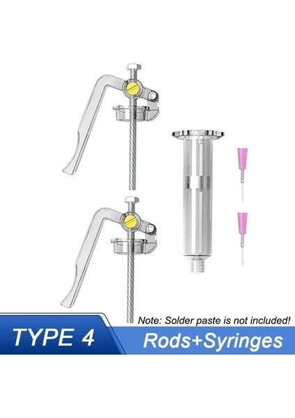 Tip 4 Zahmetsiz Lehim Pastası Tutkal Tabancası Ekstruder Devre Kartı Tamir Lehim Pastası Güçlendirici Uv Tutkal Tabancası Güçlendirici Lehimleme Aksesuarları (Yurt Dışından)