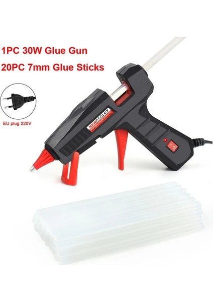 20 Adet Tutkal Çubukları 30W, Ab Newacalo 100 ~ 240V 30W Sıcak Tutkal Tabancası ile 20 Adet 7mm Tutkal Çubukları Mini Tutkal Tabancası Endüstriyel El Yapımı Sanat Ev/okul Dıy Aracı (Yurt Dışından)