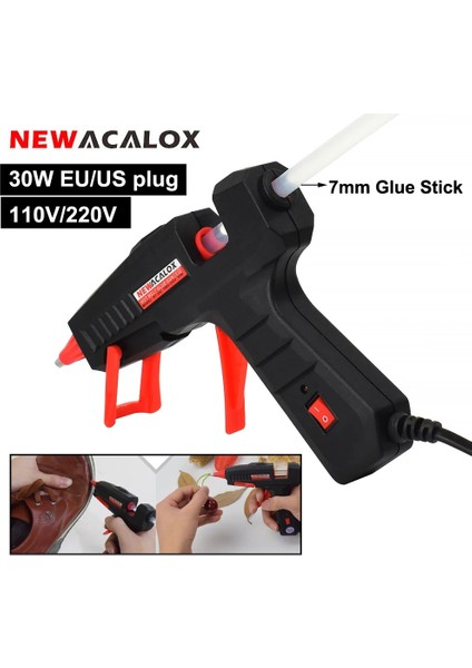20 Adet Tutkal Çubukları 30W, Ab Newacalo 100 ~ 240V 30W Sıcak Tutkal Tabancası ile 20 Adet 7mm Tutkal Çubukları Mini Tutkal Tabancası Endüstriyel El Yapımı Sanat Ev/okul Dıy Aracı (Yurt Dışından) indirimleri