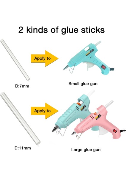 11MM 10 Adet 20 Adet/grup 7mm / 11MM Şeffaf Sıcakta Eriyen Tabanca Tutkal Çubukları Isı Tabanca Tabanca Yapıştırıcı Dıy Araçları Tamir Alaşım Aksesuarları (Yurt Dışından)
