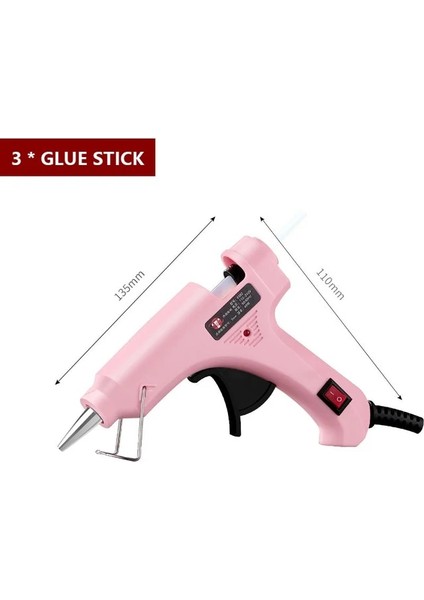 Pembe 30W,AU Mini Sıcak Tutkal Tabancası 30W Dıy El Sanatları, Projeler, Hızlı Ev Onarımları Yaratıcı Sanatlar Için Yüksek Sıcaklık Tutkal Tabancası, 6 Adet Tutkal Çubukları ile (Yurt Dışından)