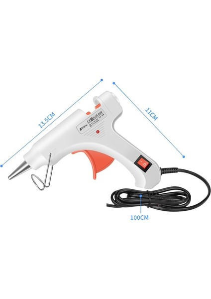 1 Adet Tutkal Tabancası Abd Sıcak Tutkal Tabancası ile 7X100MM Tutkal Çubukları 20 W Isıtma Tabancası Ev Dıy Araçları Sıcak Silikon Tabancaları Elektrikli Mini Termal Tutkal Tabancası (Yurt Dışından)