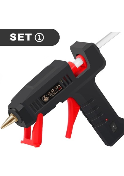 Set 1 60W 100W, Ab Çift Güç 60W/100W Sıcak Tutkal Tabancası Ev Dıy Endüstriyel Üretim Kullanımı 11MM Tutkal Çubukları Saf Bakır Meme (Yurt Dışından)