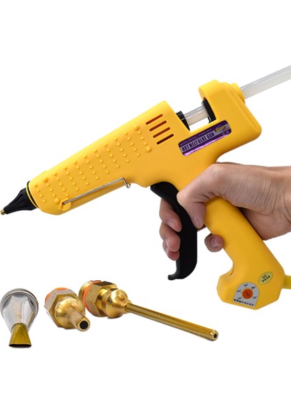 Set-5 250W, Ab Profesyonel 250W Sıcak Tutkal Tabancası Ayarlanabilir Sıcaklık Yüksek Güçlü Silikon Tabanca Seti 11MM Tutkal Çubuğu 2.0mm Bakır Meme Kullanarak (Yurt Dışından)