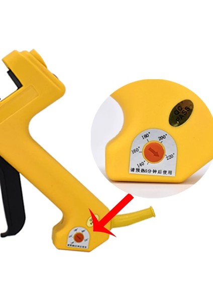 Set-5 250W, Ab Profesyonel 250W Sıcak Tutkal Tabancası Ayarlanabilir Sıcaklık Yüksek Güçlü Silikon Tabanca Seti 11MM Tutkal Çubuğu 2.0mm Bakır Meme Kullanarak (Yurt Dışından)