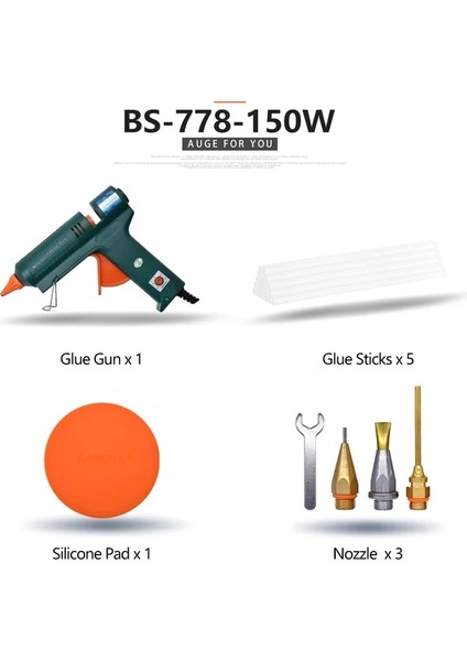 BS-778 50W-OFF-150W, Us 60W ~ 500W Profesyonel Sıcak Tutkal Tabancası, Saf Bakır Meme, Ayarlanabilir Sıcaklık Yüksek Güçlü Tutkal Tabancası, 11MM Tutkal Çubuğu Kullanın (Yurt Dışından)