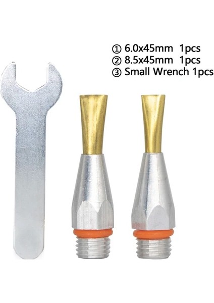6.0X45 8.5X45 2 Adet Sıcak Eriyik Tutkal Memesi 8.5X45MM 6.0X45MM Tutkal Tabancası Memesi Alüminyum 8.5mm Geniş Ağızlı Düz Meme Tutkal Tabancası Memesi (Yurt Dışından)