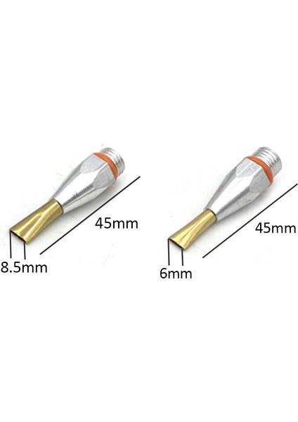 6.0X45 8.5X45 2 Adet Sıcak Eriyik Tutkal Memesi 8.5X45MM 6.0X45MM Tutkal Tabancası Memesi Alüminyum 8.5mm Geniş Ağızlı Düz Meme Tutkal Tabancası Memesi (Yurt Dışından)