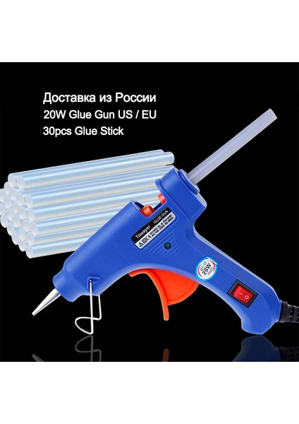 Set 2 Abd 20 W Sıcak Eriyik Tutkal Tabancası 7 mm Şeffaf Tutkal Sopa Mini Tabanca Abd/ab Elektrikli Isı Sıcaklığı Tabancası Tamir Aracı Özel Sopa Seti (Yurt Dışından)