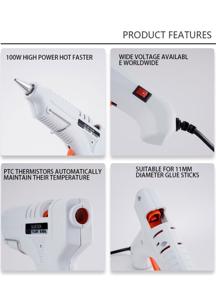 10 Adet Sopa ile 100 W Sıcak Tutkal Tabancası ile 11MM Tutkal Sopa Sıcaklık Kontrolü Endüstriyel Ev Zanaat Dıy Yapıştırıcı Elektrikli Isı Tabancası Tamir Aracı (Yurt Dışından) fırsatları