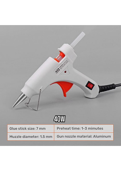 40W Diğer Yüksek Spec 40W 80W 100W 120W 150W Ab/fiş Sıcak Tutkal Tabancası 7mm Çubuk Tutkal Endüstriyel Mini Silahlar Yapıştırıcı Ağaç Işleme Aleti (Yurt Dışından)