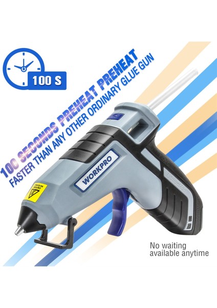 30W W125043 Workpro 30W Tutkal Tabancası Sıcak 3.6V Silikon Tabancası Sıcak Tutkal Tabancası ile 20 Adet Premium Tutkal Çubukları Dıy El Sanatları Sanat Dıy Araçları Için (Yurt Dışından)