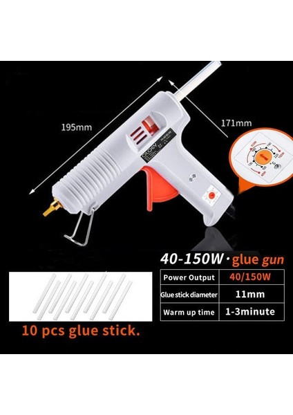 40W-150W 40W-150 Sıcak Tutkal Tabancası ile Endüstriyel Tutkal Çubuğu Mini Elektrikli Eşanjör Aracı (Yurt Dışından)