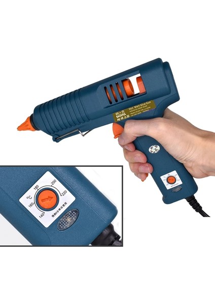 Set B 150W,AU 150W Sıcak Tutkal Tabancası Ayarlanabilir Sıcaklık Tutkal Tabancası Memesi 11MM Tutkal Çubukları Profesyonel Endüstriyel Eriyik Tabancası Yapıştırıcı Sıcak Tabancası (Yurt Dışından)