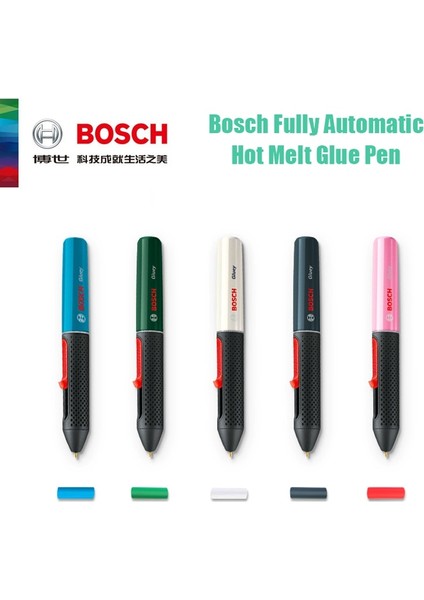 Renkli Gluey Bosch Sıcak Tutkal Kalem Çok Fonksiyonlu Ev Aracı Otomatik Tutkal Tabancası Kablosuz Elektrikli Sıcak Tutkal Tabancası Ucu 1mm Tutkal Sopa ile (Yurt Dışından)