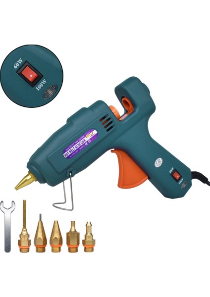 Set-5 60W,AU Sıcak Tutkal Tabancası 60/100W Çift Güç Yüksek Sıcaklık Eriyik Tutkal Tabancası Ev, 5 Adet Meme ile 11MM Tutkal Çubukları Kullanın (Yurt Dışından) fiyatları