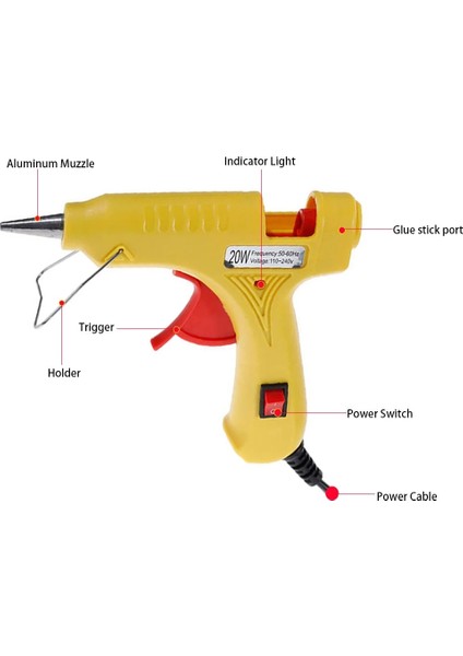 30 Adet Çubukla Ab 20W Sıcak Tutkal Tabancası Tutkal Sopa ile 7mm * 200MM Tutkal Sopa Mini Elektrikli Tabanca Sıcaklık Isıtıcı Eriyik Greft Onarım Aracı Isı Sıcaklığı Aracı (Yurt Dışından)