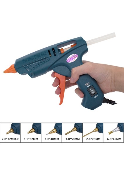 Paket-6 Abd Profesyonel Ev 50W/150W Sıcak Silikon Tabancası Sıcaklığı Ayarlanabilir Tutkal Tabancası Seti Sızdırmaz Tutkal Saf Bakır Meme Tasarımı (Yurt Dışından) indirimleri