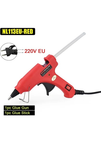 113 Kırmızı 1 Adet 20W, Ab Newacalox Ab 220V 20W Sıcak Tutkal Tabancası ile 20 Adet 7mm Tutkal Çubukları Endüstriyel Mini Silahlar Termo Elektrikli Isı Sıcaklığı Aracı (Yurt Dışından)
