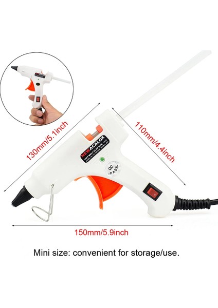113 Kırmızı 1 Adet 20W, Ab Newacalox Ab 220V 20W Sıcak Tutkal Tabancası ile 20 Adet 7mm Tutkal Çubukları Endüstriyel Mini Silahlar Termo Elektrikli Isı Sıcaklığı Aracı (Yurt Dışından) fırsatları