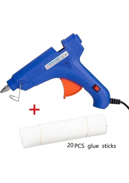 20 Adet Sopa ile 60W, Ab 20W/60W/80W/100W Sıcak Tutkal Tabancası 7mm 11MM Toolkit Araçları Ev Için Profesyonel Deco Tabanca Mermi ile Eriyik Yapıştırıcı Workpro (Yurt Dışından)