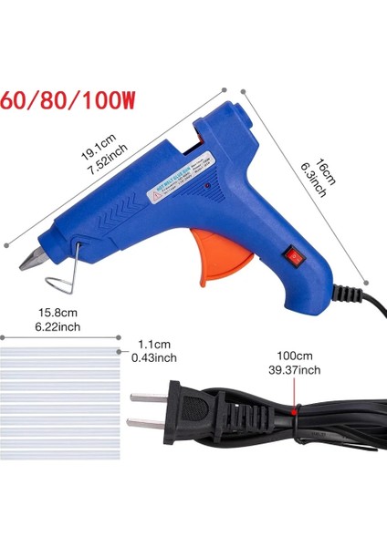 20 Adet Sopa ile 60W, Ab 20W/60W/80W/100W Sıcak Tutkal Tabancası 7mm 11MM Toolkit Araçları Ev Için Profesyonel Deco Tabanca Mermi ile Eriyik Yapıştırıcı Workpro (Yurt Dışından) indirimleri