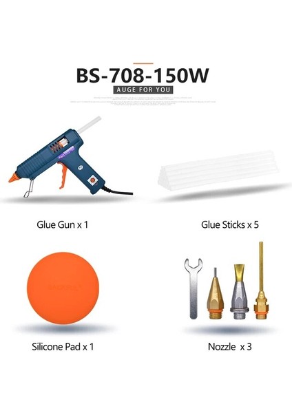 BS-708 50W-OFF-150W,AU 60W ~ 500W Profesyonel Sıcak Tutkal Tabancası, Saf Bakır Meme, Ayarlanabilir Sıcaklık Yüksek Güçlü Tutkal Tabancası, 11MM Tutkal Çubuğu Kullanın (Yurt Dışından)
