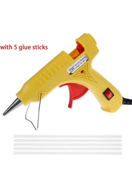Tutkal Çubukları ile Abd Tutkal Tabancası Endüstriyel Mini Silahlar Termo Elektrikli Isı Sıcaklığı Onarım Aracı 7mm x 200MM Eriyik Tutkal Sopa Ab Tak Abd Tak 20W (Yurt Dışından)