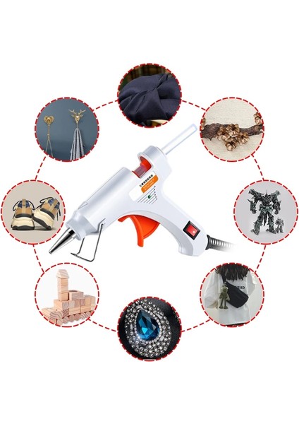 Beyaz Tutkal Tabancası 40W Mini Sıcak Tutkal Tabancası 10 Adet 7mm * 190MM Tutkal Sopa Termo Elektrikli Isı Sıcaklığı Aracı Yüksek Sıcaklık Isıtıcı Tamir Dıy Aracı (Yurt Dışından) indirimleri