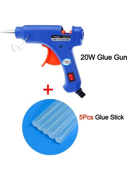 Set 2 Abd 20W Elektrikli Sıcak Tutkal Tabancası Çok Fonksiyonlu Ev Mini Tutkal Tabancası Elektrikli Isı Sıcaklık Anahtarı Aracı Tutkal Sopa ile (Yurt Dışından)