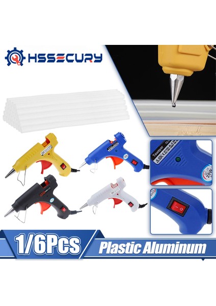 Set 2 Abd 20W Elektrikli Sıcak Tutkal Tabancası Çok Fonksiyonlu Ev Mini Tutkal Tabancası Elektrikli Isı Sıcaklık Anahtarı Aracı Tutkal Sopa ile (Yurt Dışından)