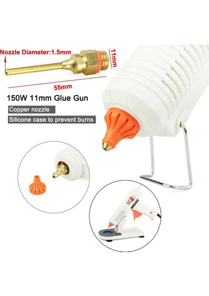 N-5805EU-W Ab Newacalox Ab 220V Sıcak Tutkal Tabancası ile 7MM/11MM Sıcak Eriyik Tutkal Sopa 20W/150W Termal Tutkal Tabancası Standı ile Ev Okul Dıy Aracı (Yurt Dışından)