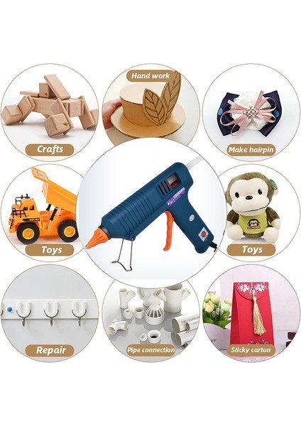 Ab Tak Abd 150 W Sıcak Tutkal Tabancası Aracı Kiti Sıcaklık Ayarı Silikon Tabancası El Sanatları Tamir Dıy Kullanımı 11MM Tutkal Çubukları Saf Bakır Meme (Yurt Dışından) indirimleri