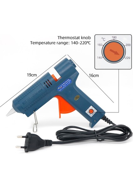 2.0X50MM 150W, Ingiltere Sıcak Tutkal Tabancası 150W Uzun Meme Ayarlanabilir Sıcaklık 11MM Tutkal Sopa Profesyonel Endüstriyel Dıy Onarım Aracı Tutkal Tabancası (Yurt Dışından)