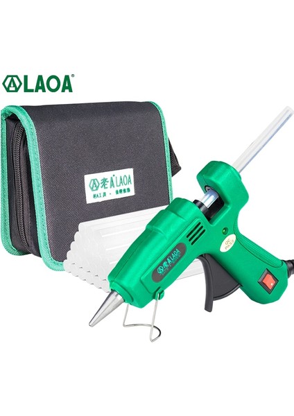25W Tutkal Tabancası 25W, Ab Laoa 25W Çanta ile Sıcak Tutkal Tabancası 7mm Tutkal Çubukları Termo Elektrikli Isı Tabancası Sıcaklık El Sanatları Dıy Onarım Aracı Seti (Yurt Dışından)