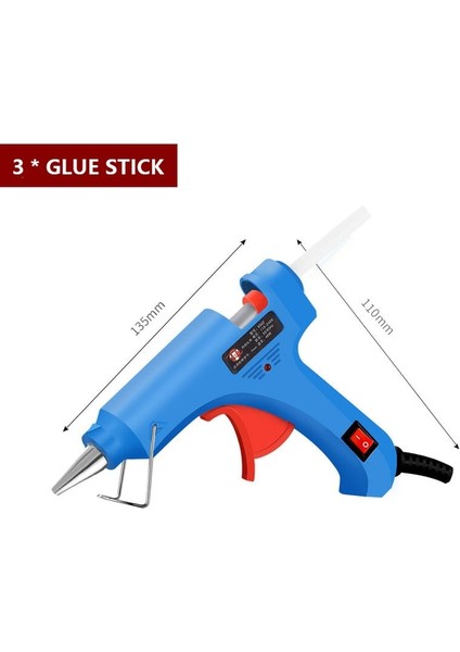 Mavi 30W, Ab Mini Sıcak Tutkal Tabancası 30W Dıy El Sanatları, Projeler, Hızlı Ev Onarımları Yaratıcı Sanatlar Için Yüksek Sıcaklık Tutkal Tabancası, 6 Adet Tutkal Çubukları ile (Yurt Dışından)