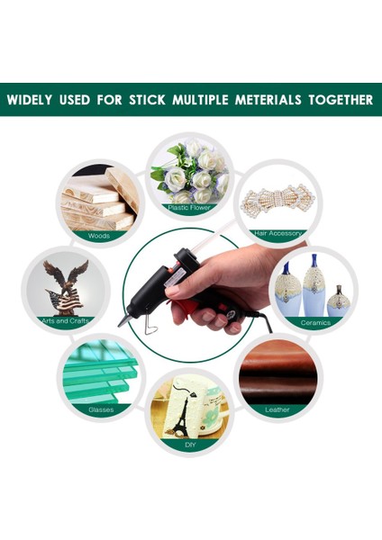 Mavi 30W, Ab Mini Sıcak Tutkal Tabancası 30W Dıy El Sanatları, Projeler, Hızlı Ev Onarımları Yaratıcı Sanatlar Için Yüksek Sıcaklık Tutkal Tabancası, 6 Adet Tutkal Çubukları ile (Yurt Dışından) modelleri