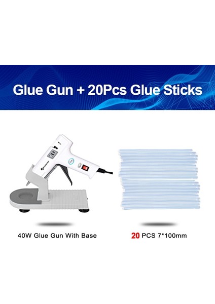 Kıt E Au 20W Yüksek Sıcaklık Isıtıcı Eriyik Sıcak Tutkal Tabancası Ev Dıy Onarım Aracı Ab Kullanımı 7mm Tutkal Çubukları Isteğe Bağlı Taban Isı Mini Tabanca Prostormer Tarafından (Yurt Dışından)