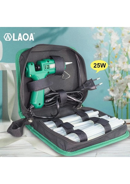 Sadece Tutkal Tabancası 25 W, Ab Laoa Tutkal Tabancası Seti 25 W ile 30 Adet Sopa ve Çanta Ev Tamir Çocuk Oyuncak Macun Yama Araçları (Yurt Dışından)