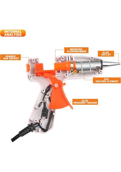 Pembe Tutkal Tabancası 40W Mini Sıcak Tutkal Tabancası 10 Adet 7mm * 190MM Tutkal Sopa Termo Elektrikli Isı Sıcaklığı Aracı Yüksek Sıcaklık Isıtıcı Tamir Dıy Aracı (Yurt Dışından)