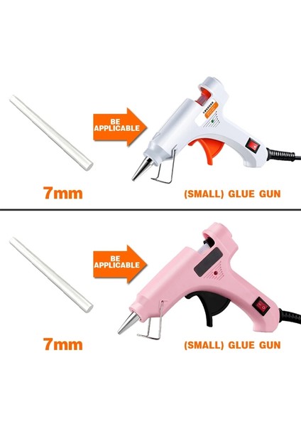 Pembe Tutkal Tabancası 40W Mini Sıcak Tutkal Tabancası 10 Adet 7mm * 190MM Tutkal Sopa Termo Elektrikli Isı Sıcaklığı Aracı Yüksek Sıcaklık Isıtıcı Tamir Dıy Aracı (Yurt Dışından)