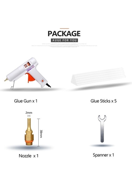 GUN-NOZZLE38MM 150W,AB 150W Ab Tak Sıcak Tutkal Tabancası Profesyonel Yüksek Sıcaklık Ayarlanabilir Greft Onarım Aracı Elektrikli Isı Tabancası Dıy Termo Aracı (Yurt Dışından)