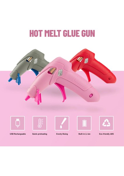 P Gun 30STICKS 8W Yüksek Sıcaklık Isıtıcı Eriyik Sıcak Tutkal Tabancası Ev Dıy Onarım Aracı Akülü Sıcak Tutkal Aracı Craftwork Dıy Onarım Için USB Şarj Edilebilir (Yurt Dışından) fiyatları