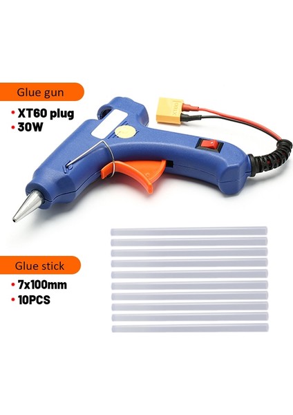 10 Adet 7X100MM 30W Elektrikli Mini Sıcak Tutkal Tabancası ile 7mm * 100M Tutkal Çubukları Ev Isı Sıcaklığı Termo Aracı Endüstriyel Tamir Araçları Tabancası (Yurt Dışından)