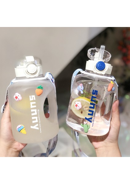 Ultra Büyük Kapasiteli Spor Su Bardağı Yoga Şişesi Şişesi Ton Ton Varil Yüksek Değerli Uzay Bardağı Buzlu Beyaz + 3D Bardak Etiketi + Bardak Kemeri 1000ML (Yurt Dışından) modelleri