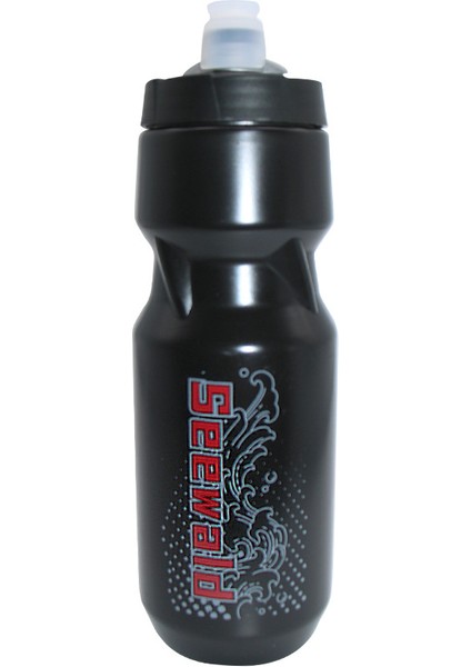 Dağ Yol Bisikleti Sürme Su Şişesi Büyük Kapasiteli Taşınabilir Plastik Açık Hava Sporları Su Şişesi Siyah 610 ml (Yurt Dışından)