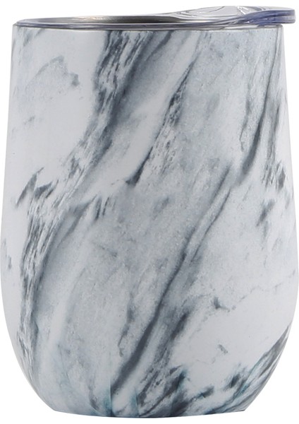 Yumurtalık Paslanmaz Çelik Yaratıcı U Şeklinde Kırmızı Şarap Termos Bardak Büyük Göbek 12OZ Yumurta Kabuğu Bardak Yıldız Rüya Beyaz (Yurt Dışından)