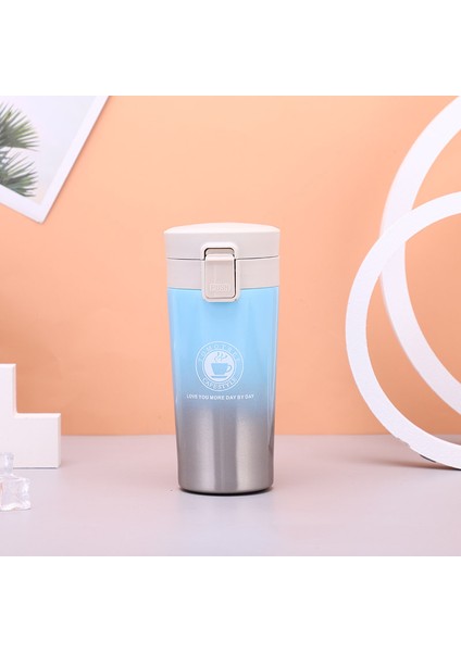 Sıçrama Kapak Paslanmaz Çelik Kahve Fincanı Çift Katmanlı Büyük Kapasiteli Araba Kupa Tatil Hediyesi, 500 ml (Yurt Dışından)