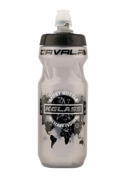 Dağ Yol Bisikleti Sürme Su Şişesi Büyük Kapasiteli Taşınabilir Plastik Açık Hava Sporları Su Bardağı Su Şişesi Şeffaf Gri 610 ml (Yurt Dışından)